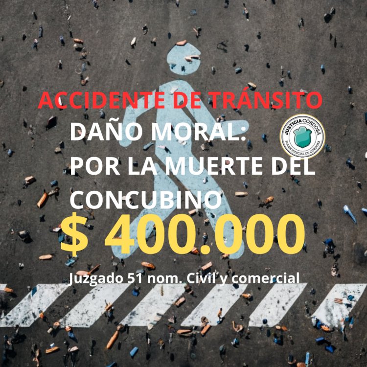 DAÑO MORAL POR LA MUERTE DEL CONCUBINO: $400.000
